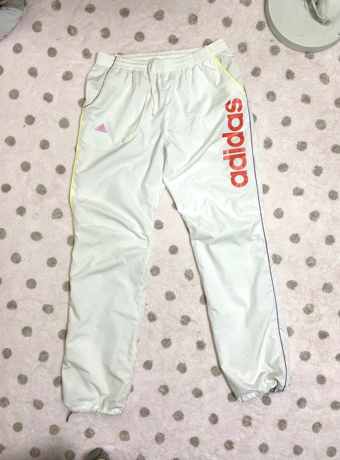 빈티지 아디다스 화이트 트레이닝 팬츠 상품이미지1