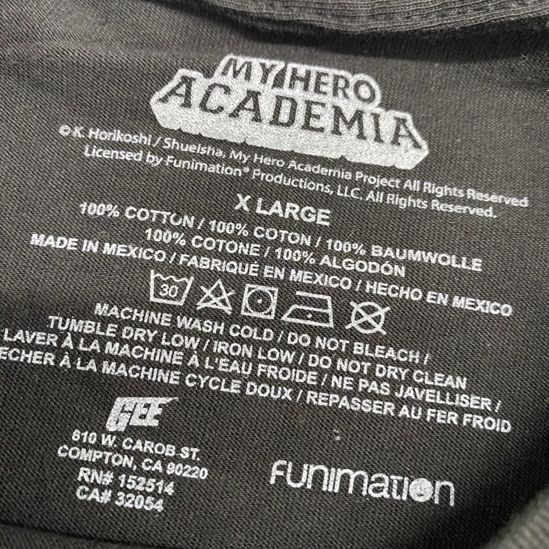 나히아 나의히어로아카데미아 오피셜 애니메이션 티셔츠 상품이미지3