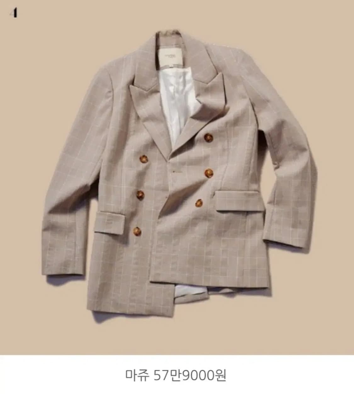 마쥬 여성 체크 자켓 38  상품이미지2