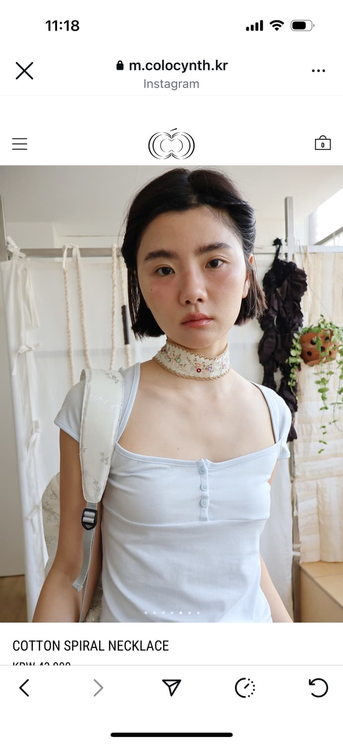 콜로신스 초커 목걸이 COTTON SPIRAL NECKLACE  상품이미지2