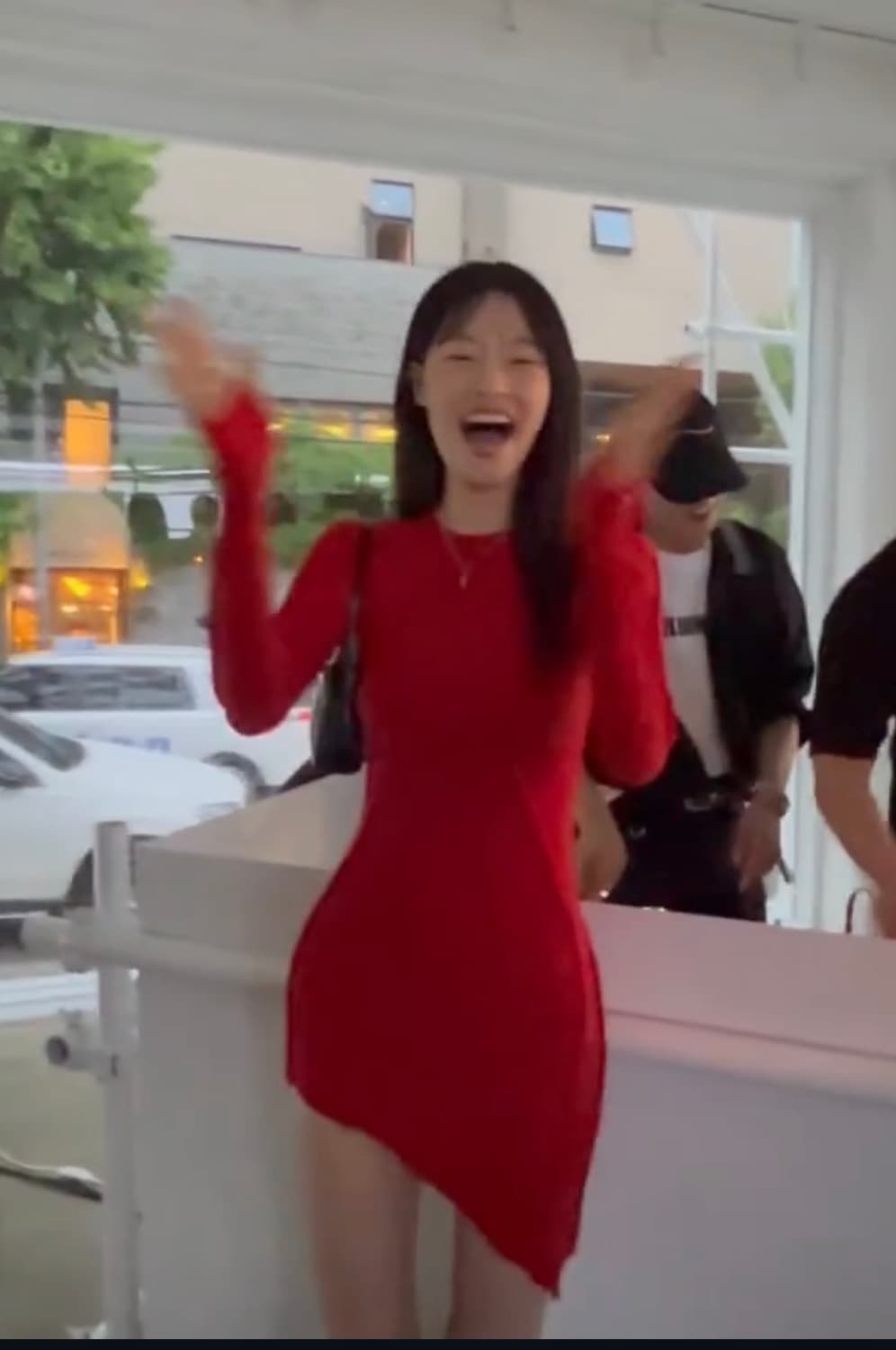 Samimirovintage 레드 롱슬리브 드레스 상품이미지1