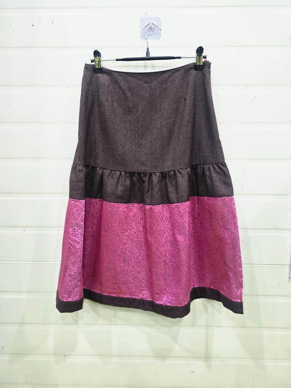 오일리(OILILY) 브라운/핑크 플라워 패턴 롱 스커트 상품이미지8