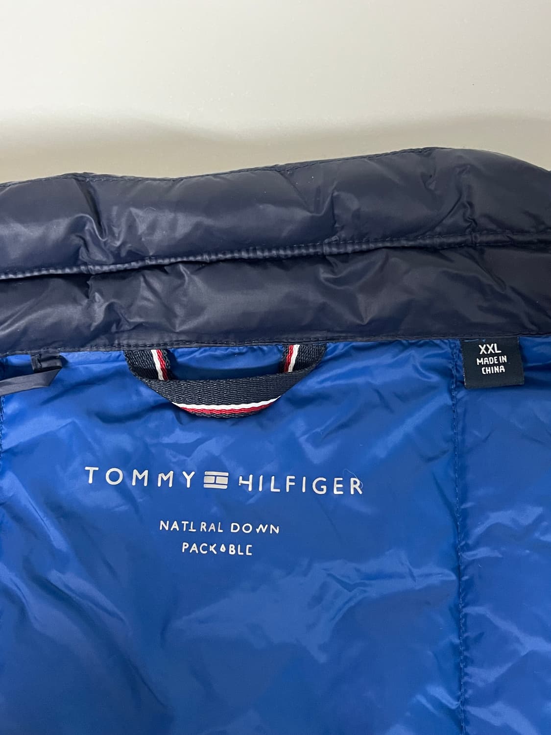XXL) 타미힐피거 덕다운 경량패딩 네이비 상품이미지4