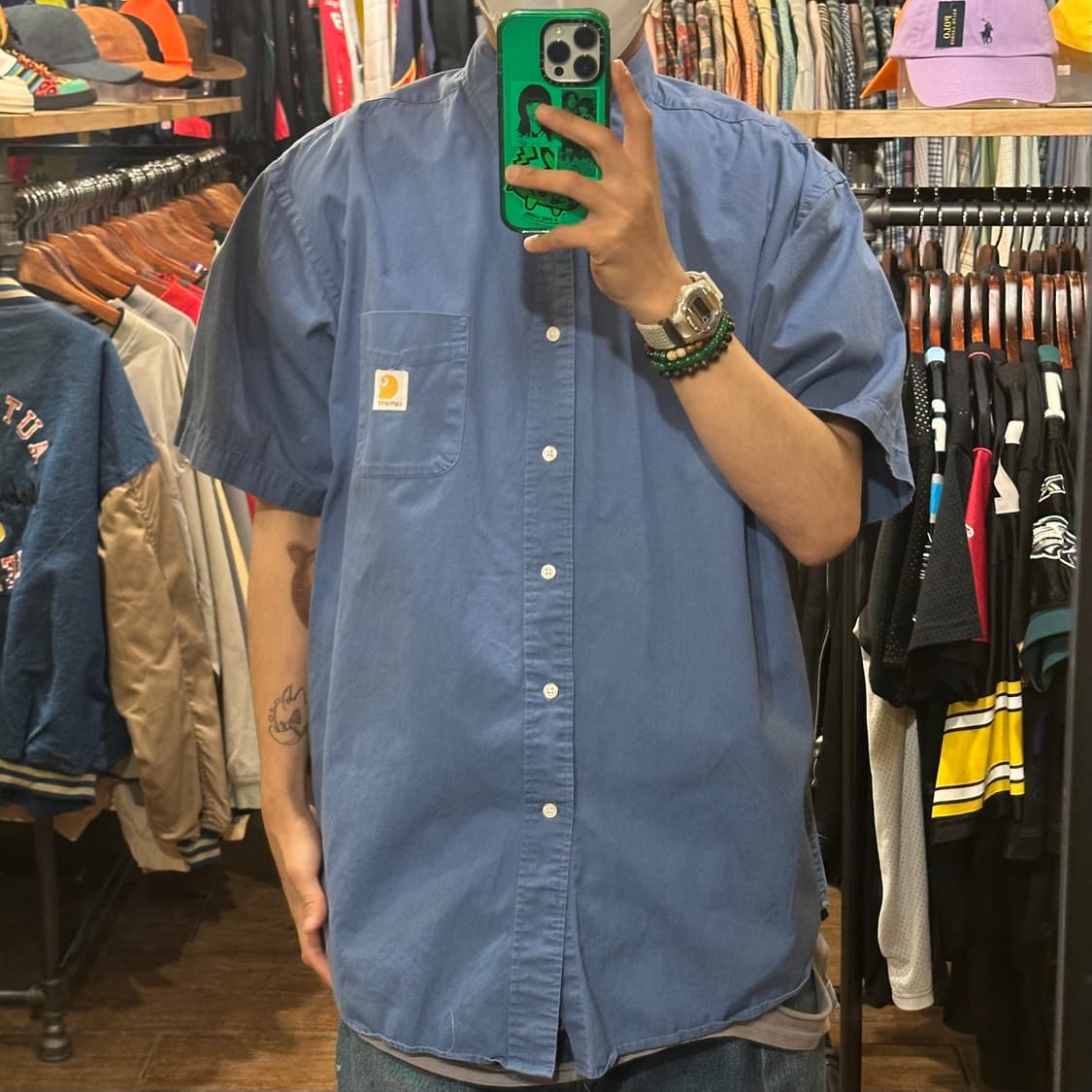 [HI] 칼하트 반팔 셔츠 블루 상품이미지1