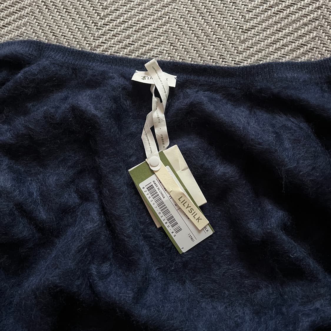 릴리실크 고급 캐시미어 가디건 네이비 / 오르 시스템 마인 상품이미지5