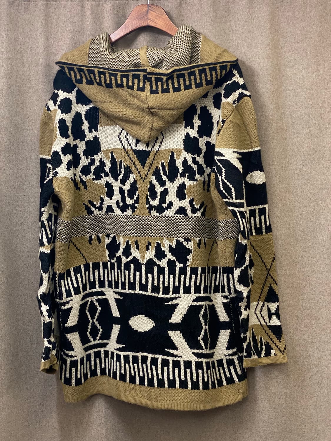 빈티지 헤비 니트 후드 집업 상품이미지3