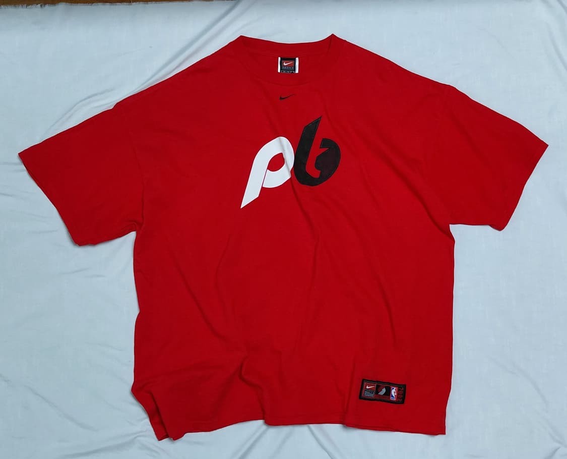 (XXL) 00's 나이키 NBA 포틀랜드 트레일블레이저스 빅로고 티 상품이미지1