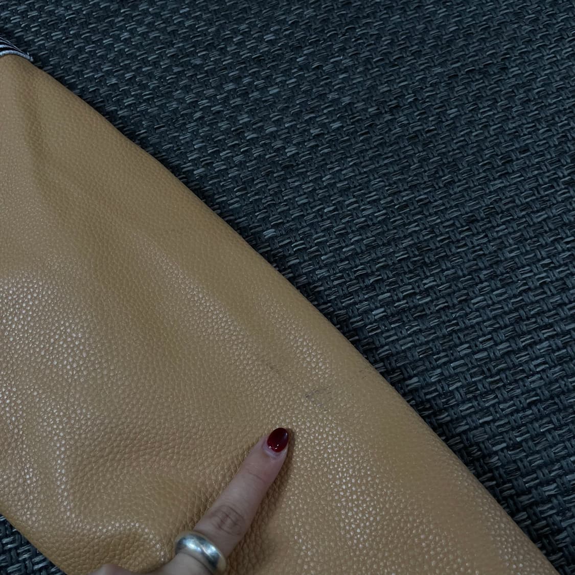  비전스트릿웨어 베이지 블랙 투컬러 누빔 바시티 자켓 M 상품이미지5