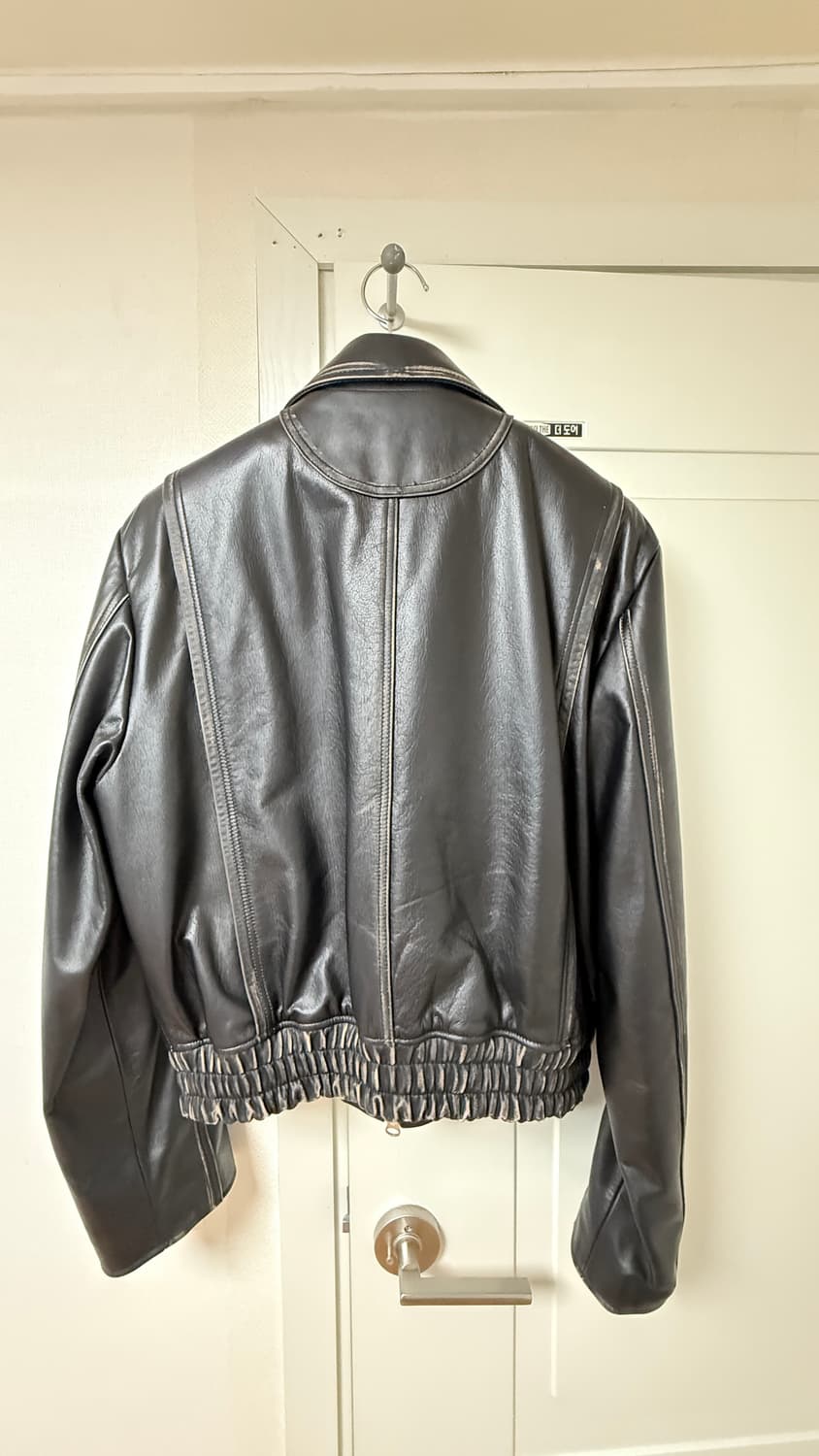 베이컨트아카이브 LEATHER BLOUSON JACKET BLACK(L) 상품이미지5