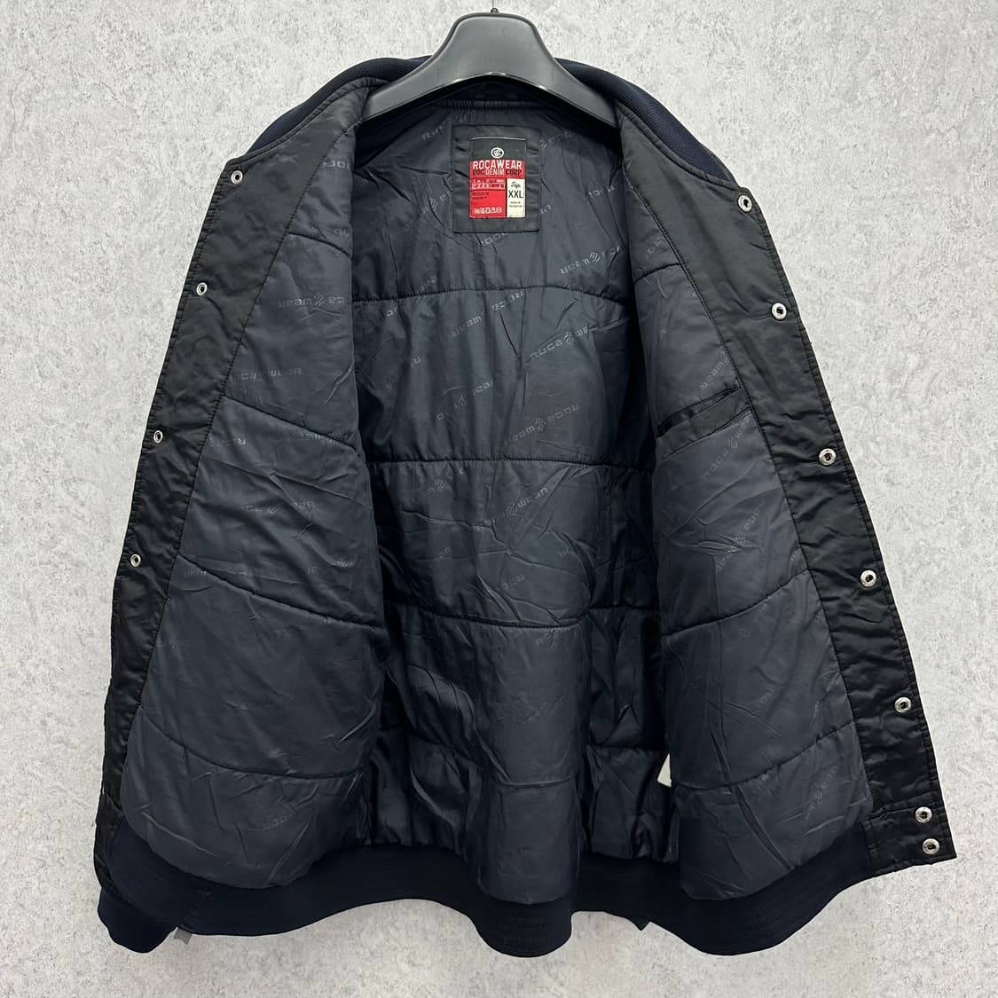 110 로카웨어 남자 오버핏 바시티 자켓 상품이미지3