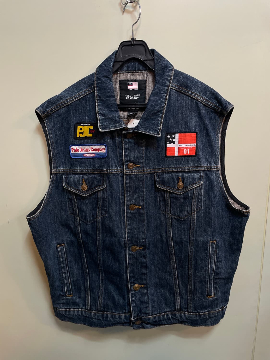 폴로 진스 데님조끼 상품이미지1