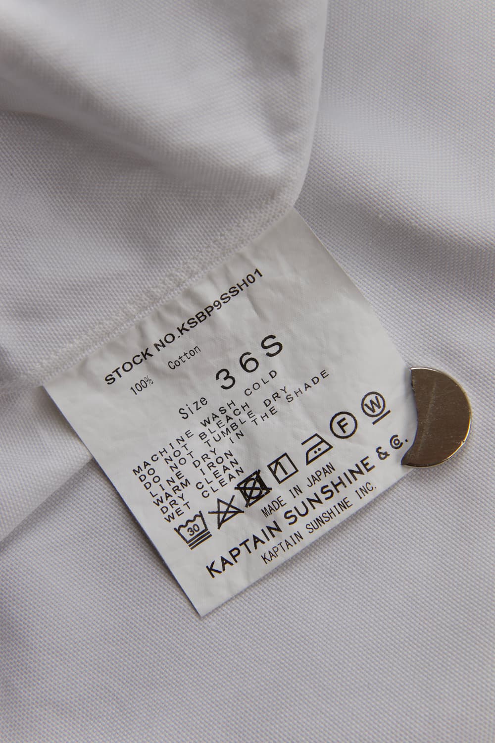 KaptainsunshineXBeams+ 옥스포드 버튼다운 셔츠 화이트 상품이미지8