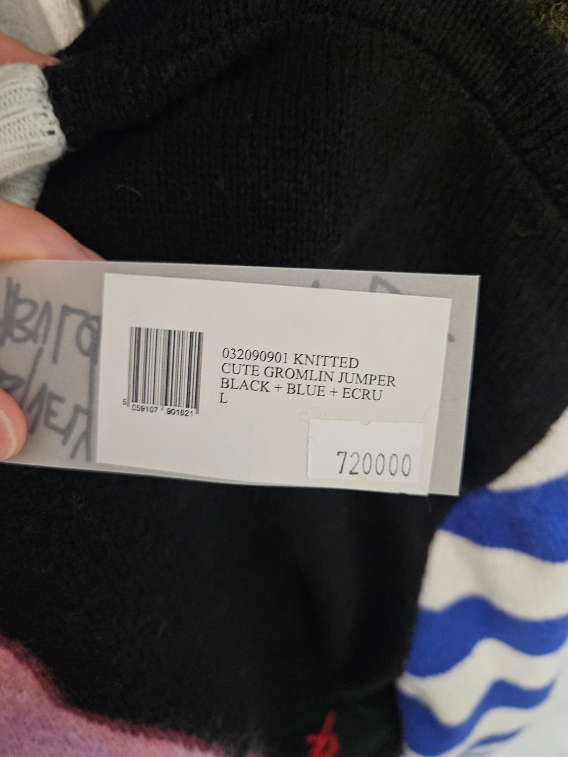 찰스 제프리 러버보이 곰돌이 니트 L 새상품 상품이미지4