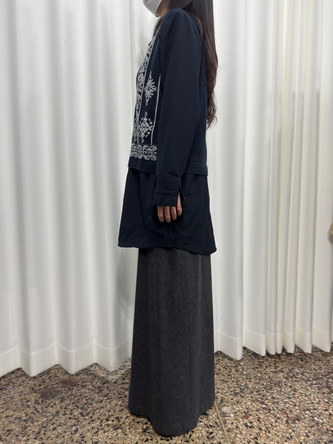 ethnic knit detail shirt 상품이미지5