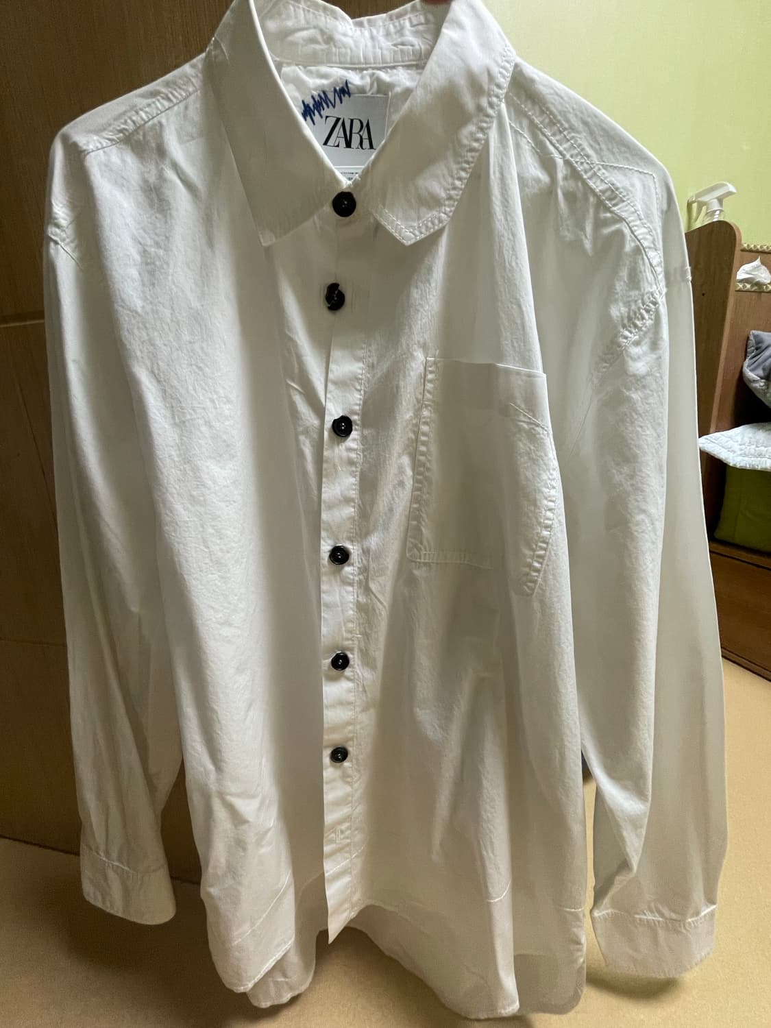 Zara x Ader Error Oversized Shirt White 상품이미지1