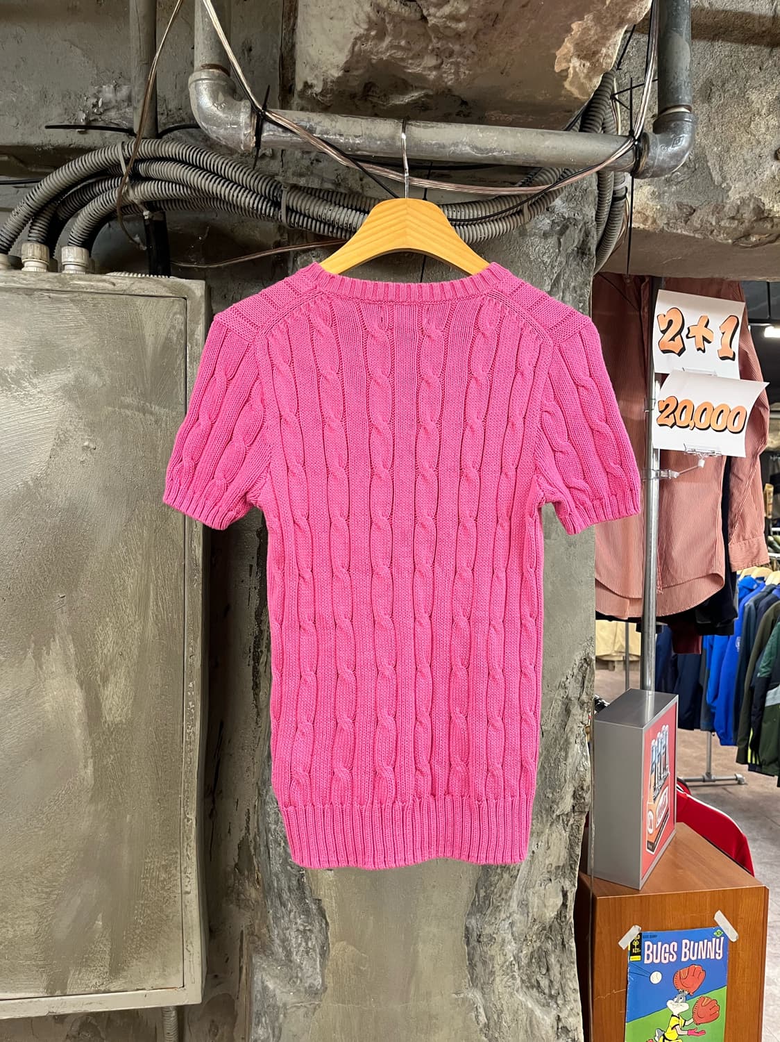 폴로 랄프로렌 반팔 포켓 니트 핑크 S #csz3039  상품이미지2