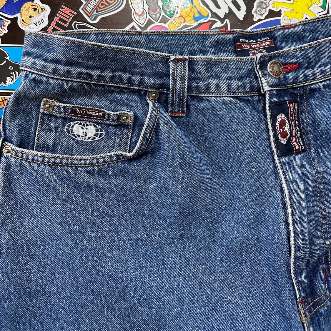 90s Wu wear 우 웨어 우탱클랜 데님 팬츠 36 상품이미지7