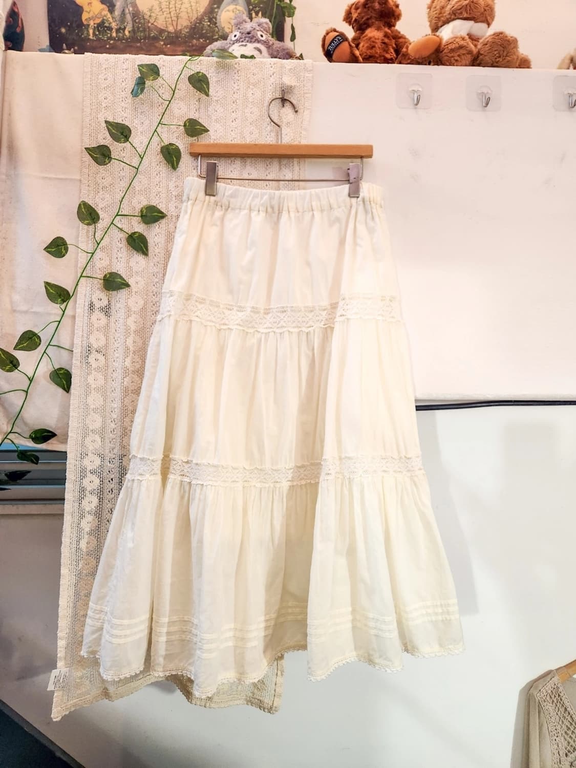 빈티지 아이보리 캉캉 레이스 스커트 상품이미지4