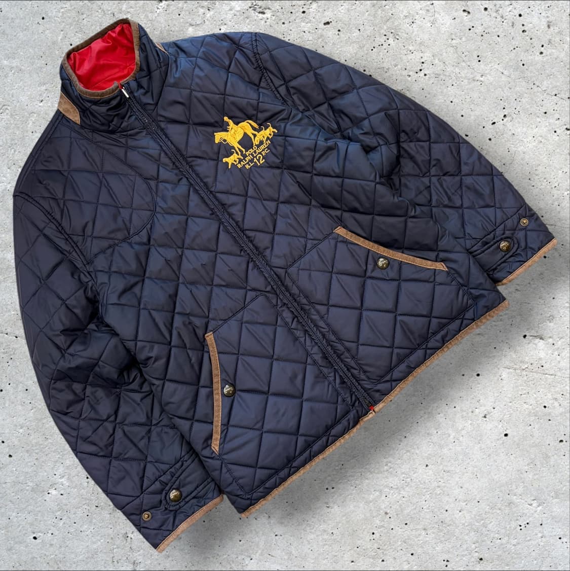 [M] 폴로 랄프로렌 리버시블 네이비 레드 퀼팅 자켓 D815 상품이미지1