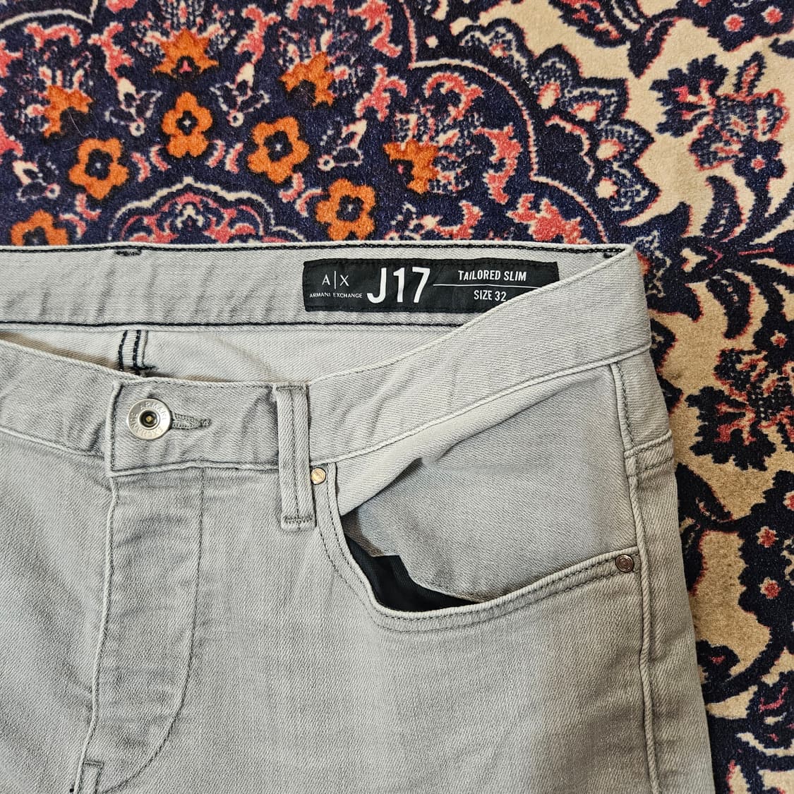 아르마니 익스체인지 라이트 그레이 데님 팬츠 상품이미지3
