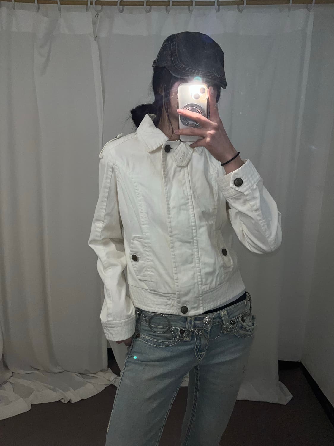 00‘s 화이트 코튼 자켓 상품이미지2