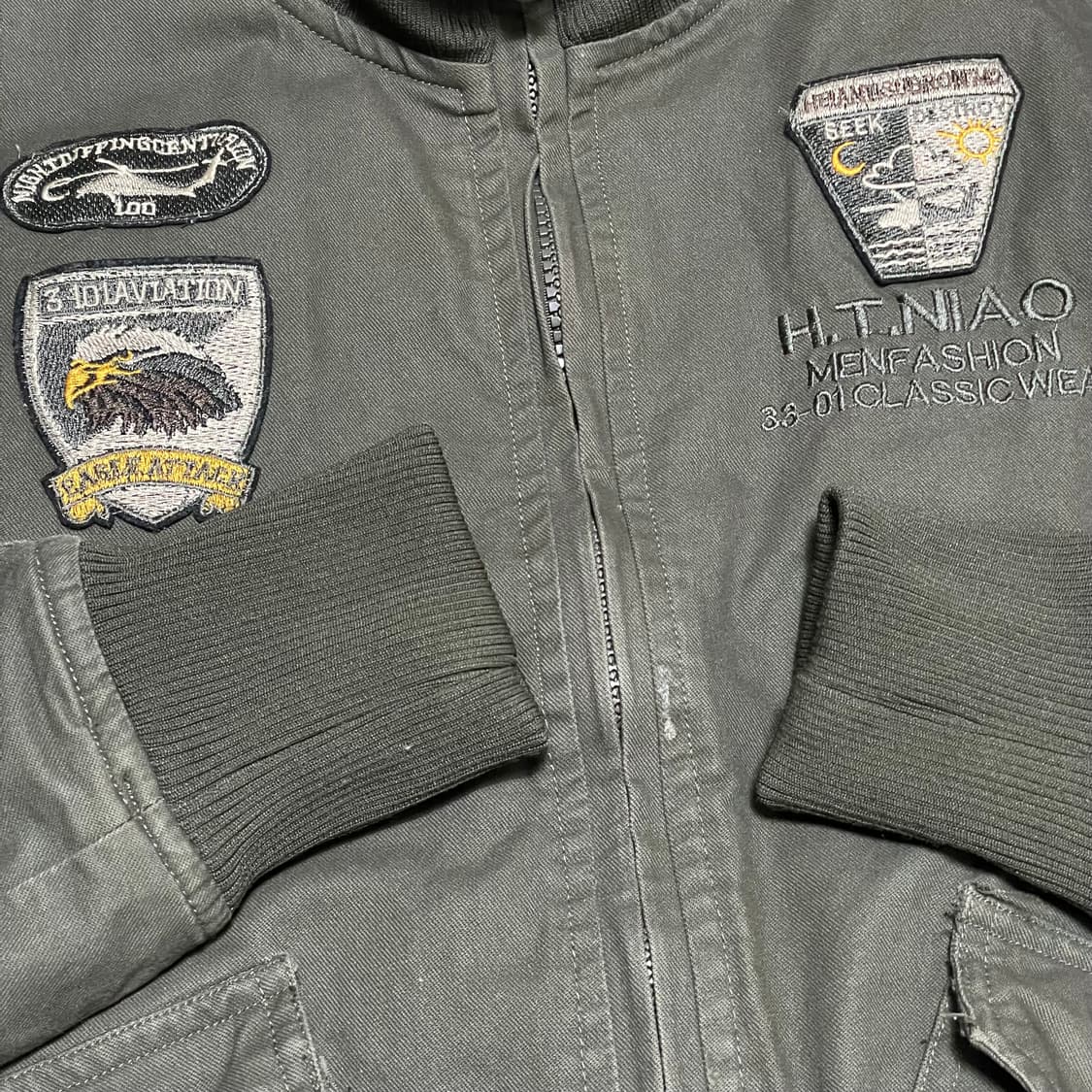 [XL] H.T.NIAO 패치 항공 자켓 상품이미지3