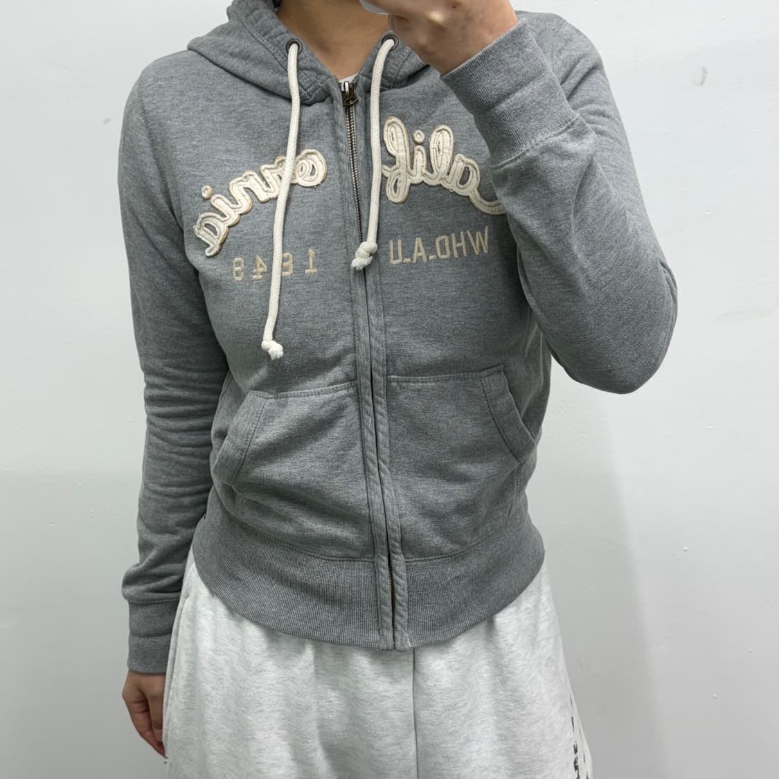 [M] 후아유 그레이 후드집업 상품이미지2