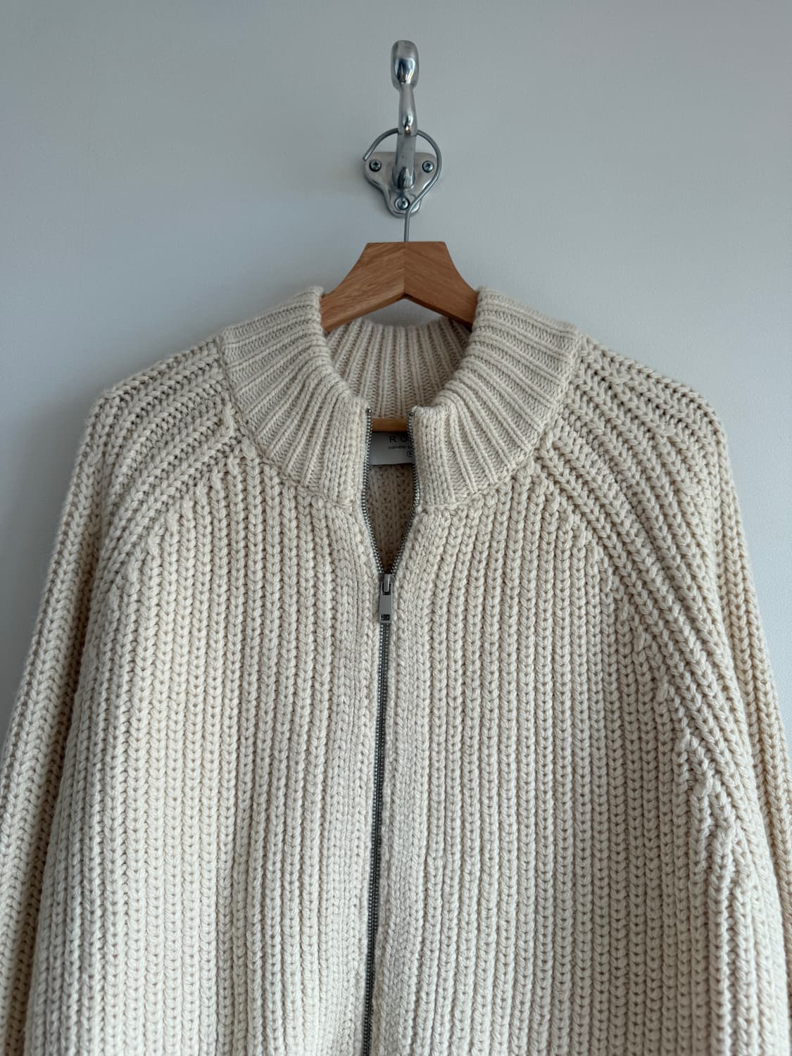 Pre owned 울 블렌딩 니트집업 상품이미지2