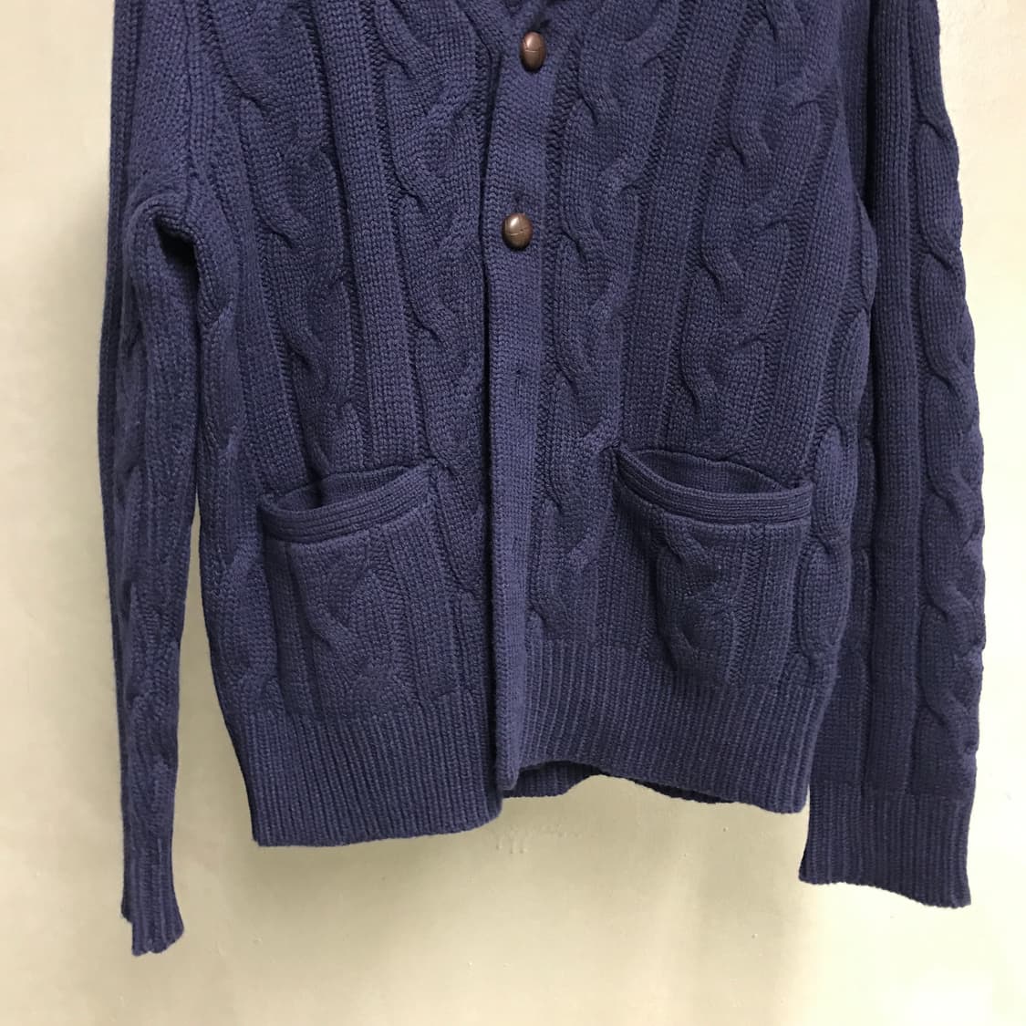 폴로 랄프로렌 숄카라 케이블 가디건 네이비 XS(W) 상품이미지3
