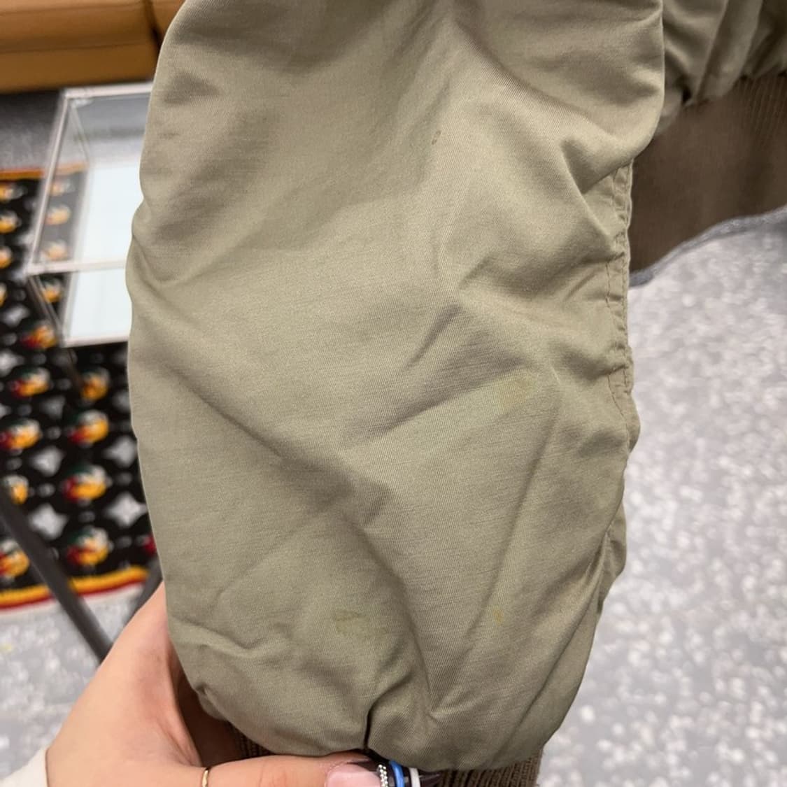 빈티지 Y2K 00's 대장급 올리브카키 항공점퍼 자켓 90 C07586 상품이미지8