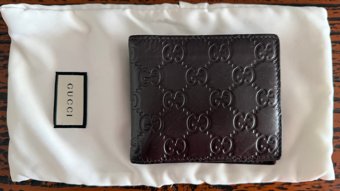 구찌 GUCCI GG 시마 반지갑 브라운 가죽 로고 엠보 지갑 풀박스 상품이미지3