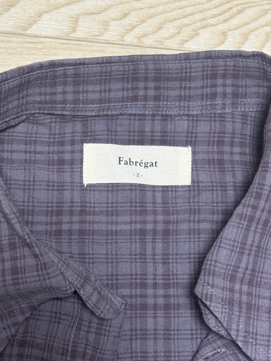 파브레가 카일리 체크 하프 셔츠 (레드 빈) size2 상품이미지4