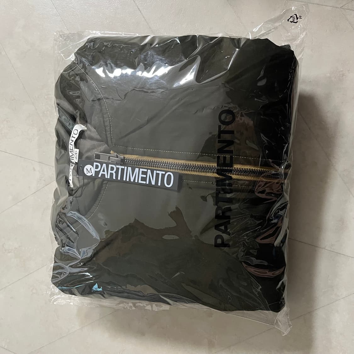 새상품(M)파르티멘토 신슐레이트 빈티지 워시드 MA-1 블루종 카키 상품이미지7