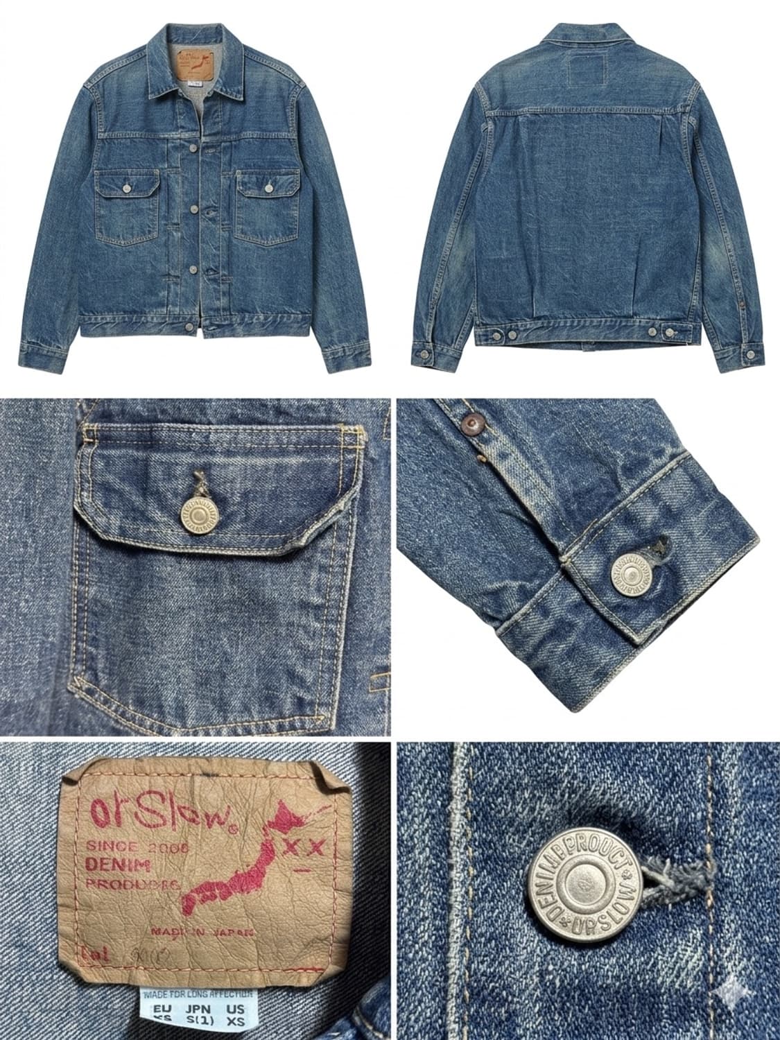 오어슬로우 50s Denim Jacket 2Year Wash  상품이미지1