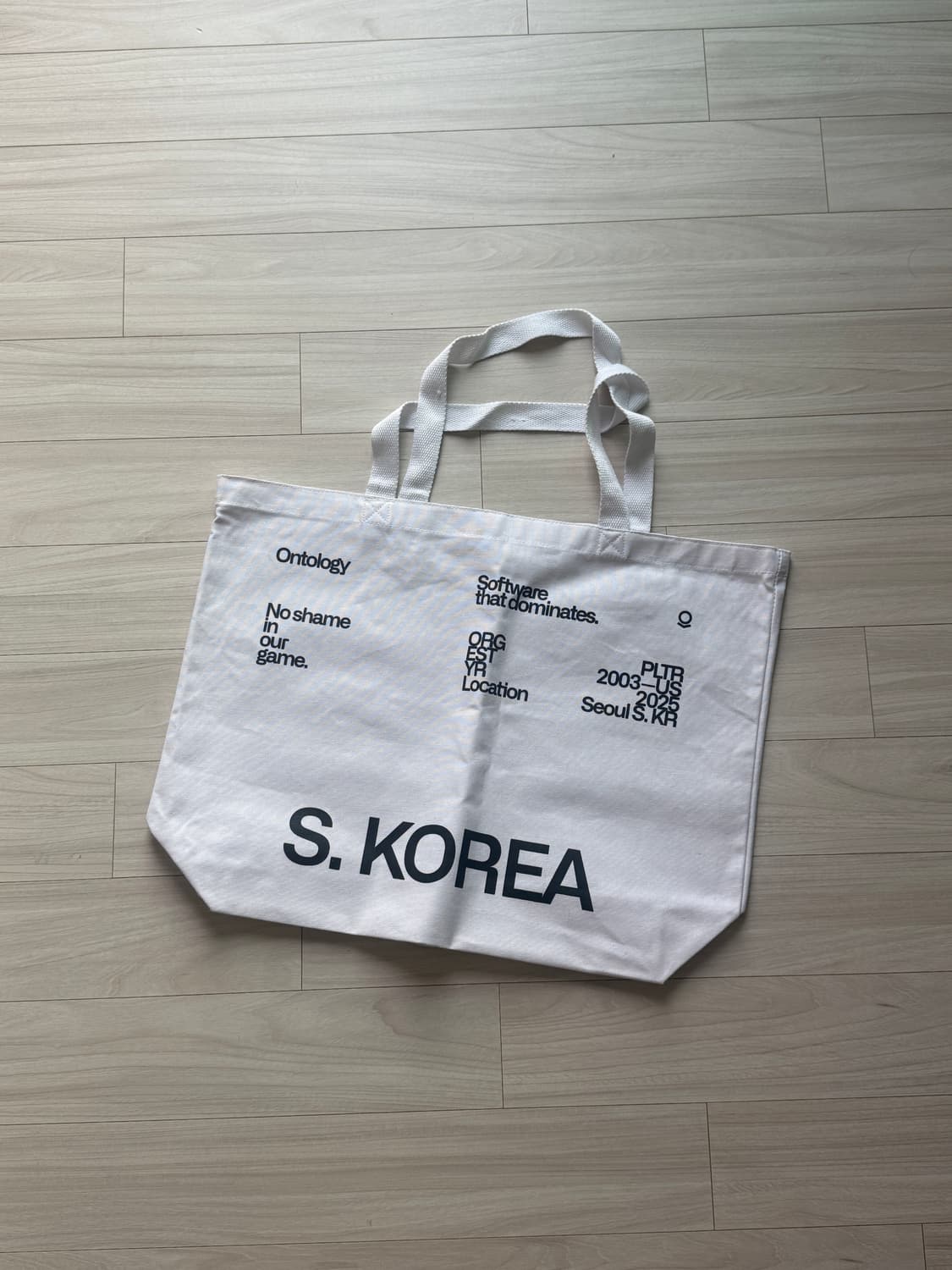팔란티어 PLTR 한국 한정 에코백 상품이미지1