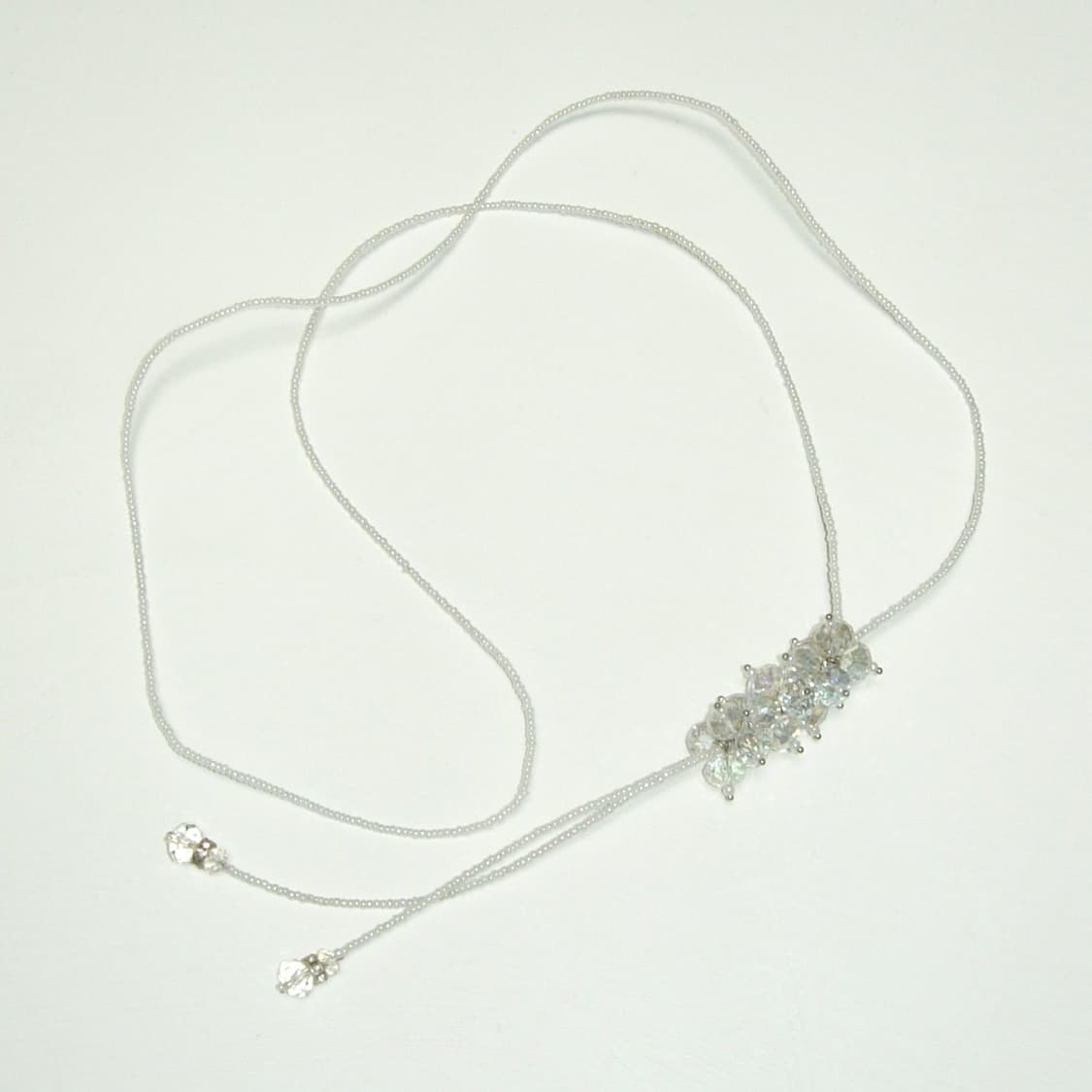 White beads flower necklace 상품이미지4