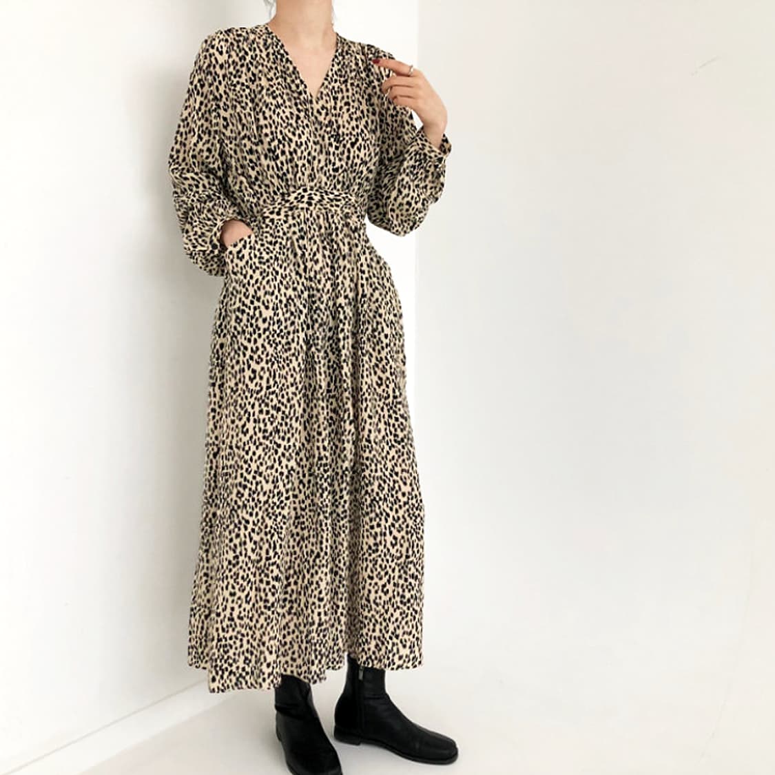 (새상품) 레오파드 롱원피스 상품이미지8