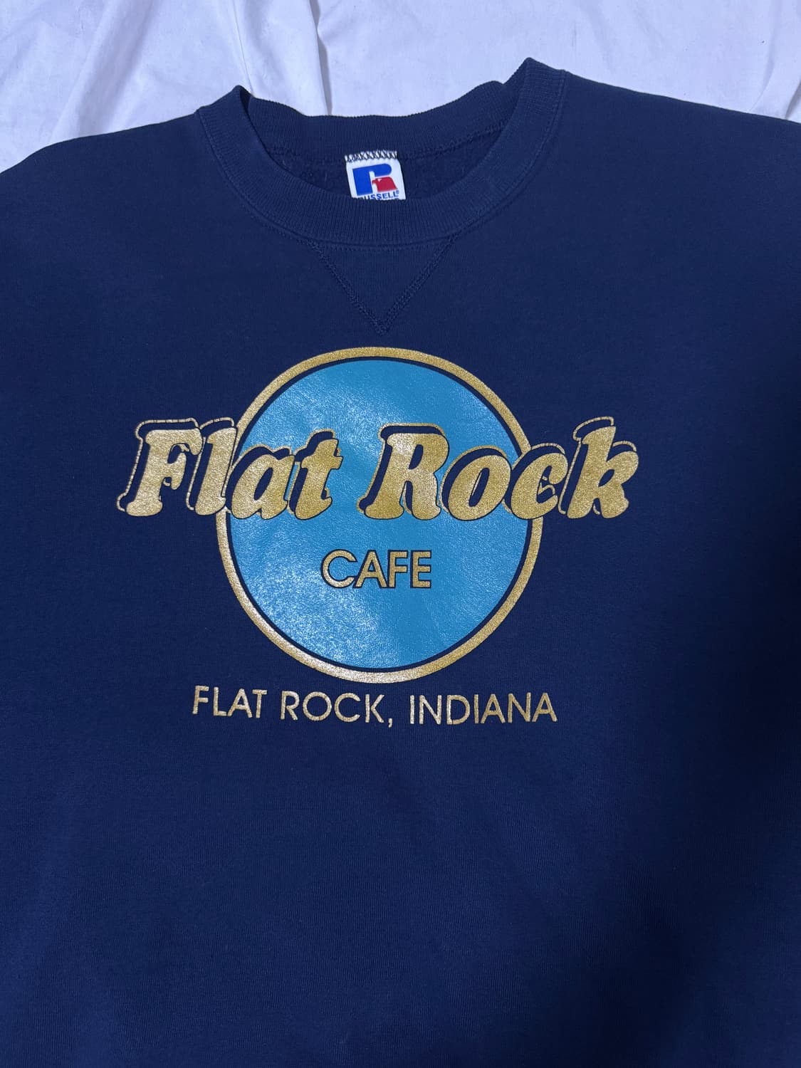 90s usa 러셀 flat rock cafe 50 50 스웻셔츠 상품이미지3