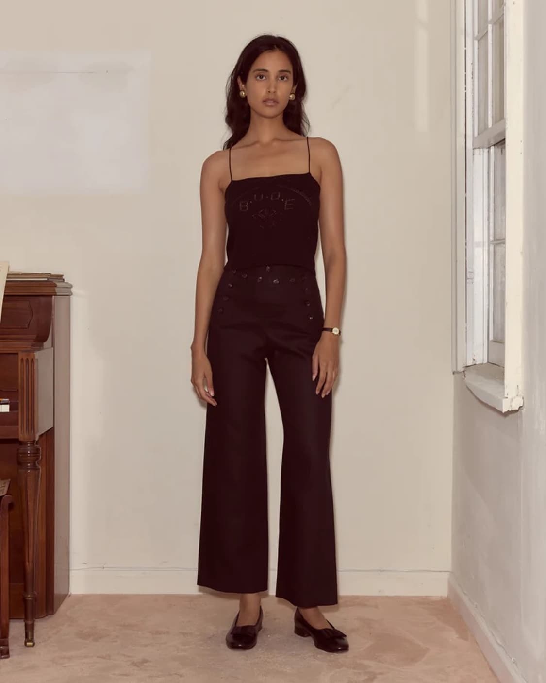 [XS,S]보디 BODE Anisette 슬리브리스 탑/블랙 상품이미지2