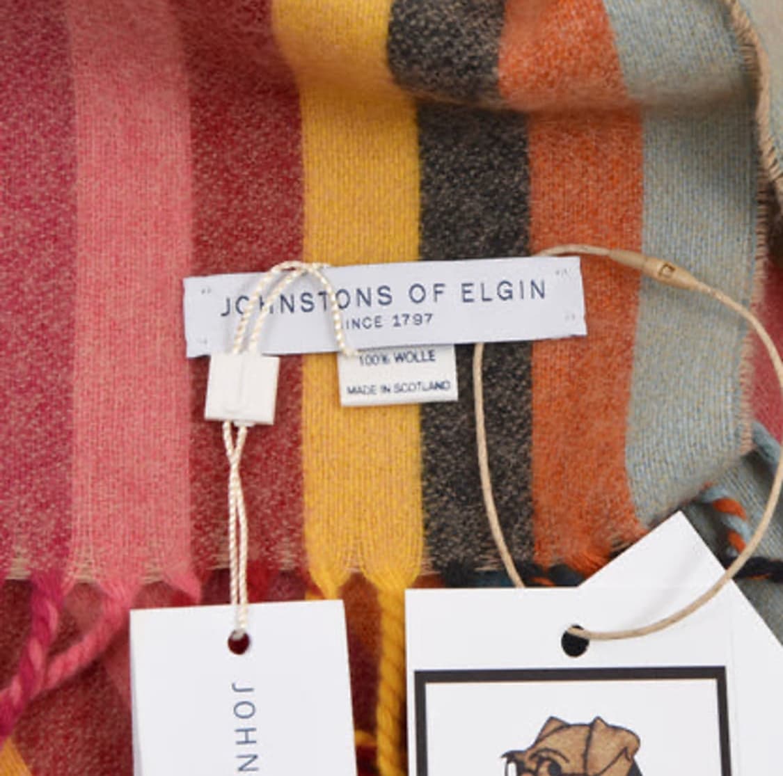 존스톤스 오브 엘긴 앙고라 메리노 울 네이비 머플러 상품이미지4