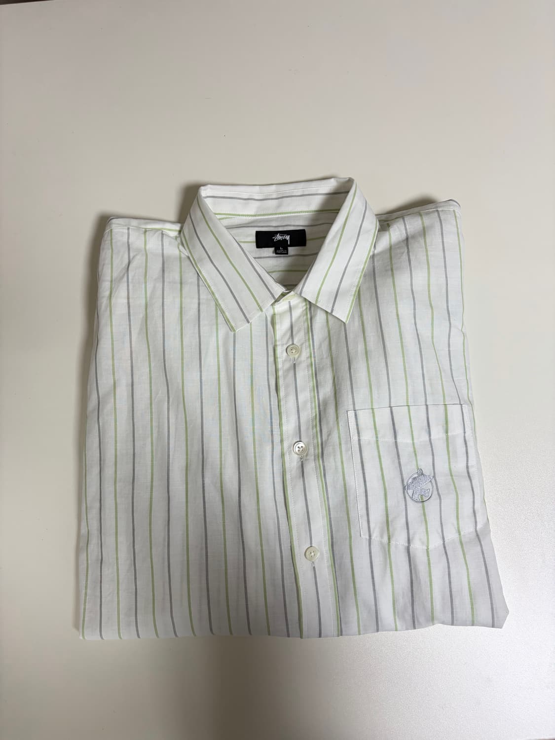 Stussy cotton linen stripe shirt L사이즈 상품이미지6