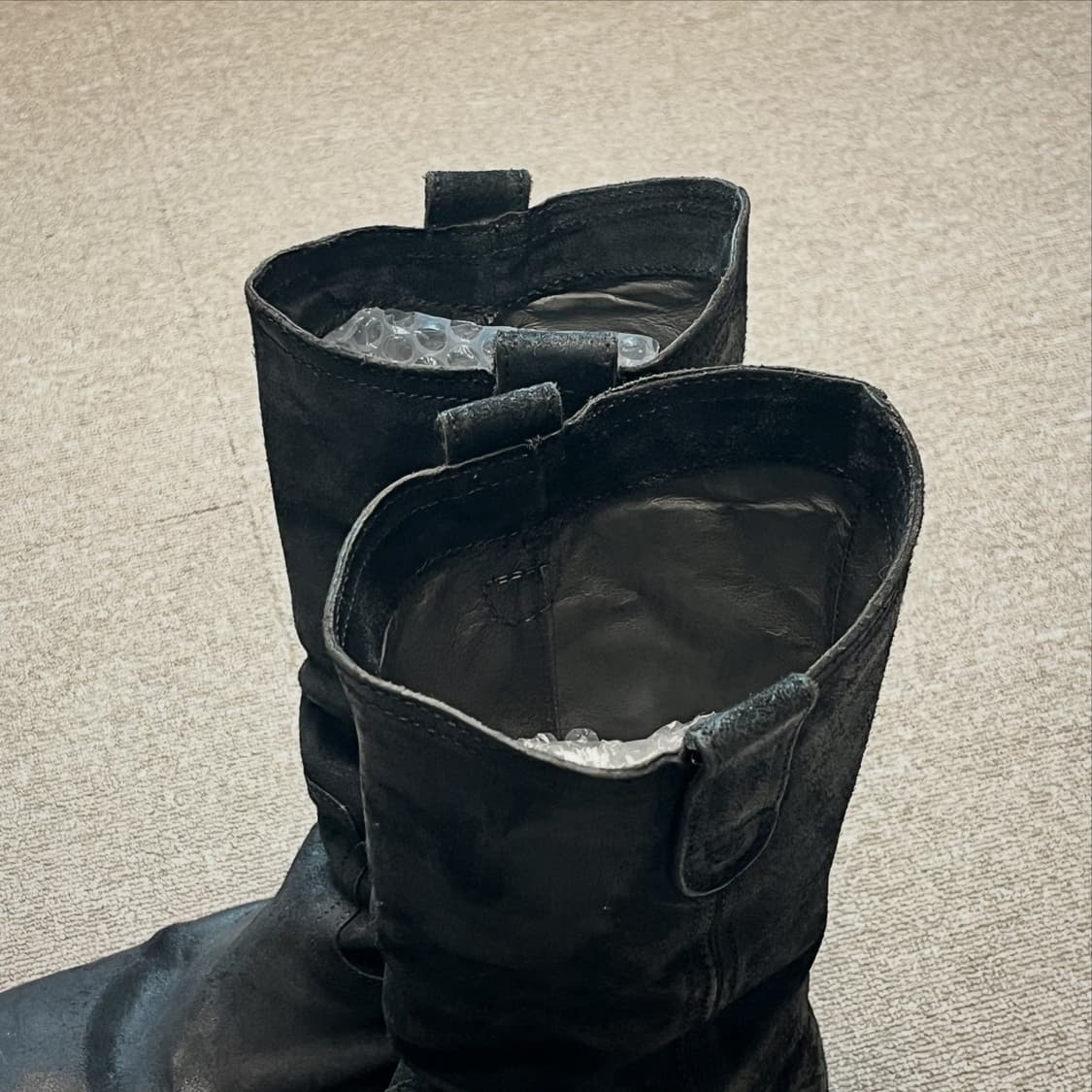 보에모스 블랙 레더 웨스턴 부츠 상품이미지8