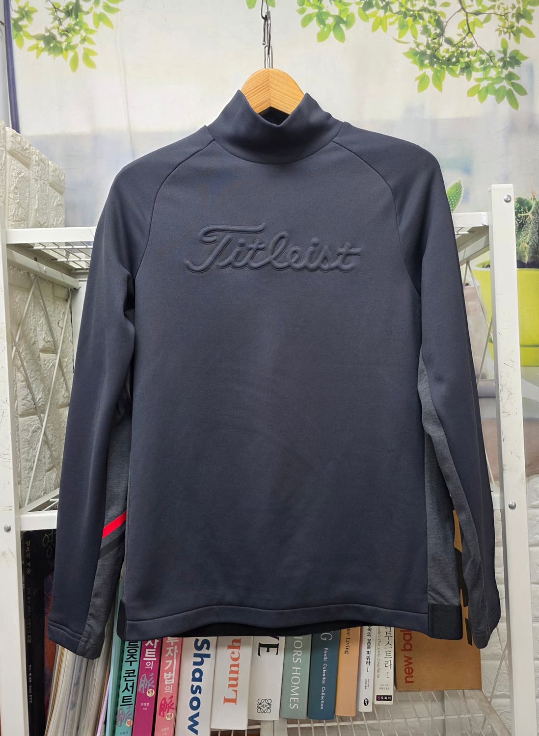 타이틀리스트 남성 방풍 긴팔 골프티셔츠 100 하이넥 투어핏 MM53 상품이미지1
