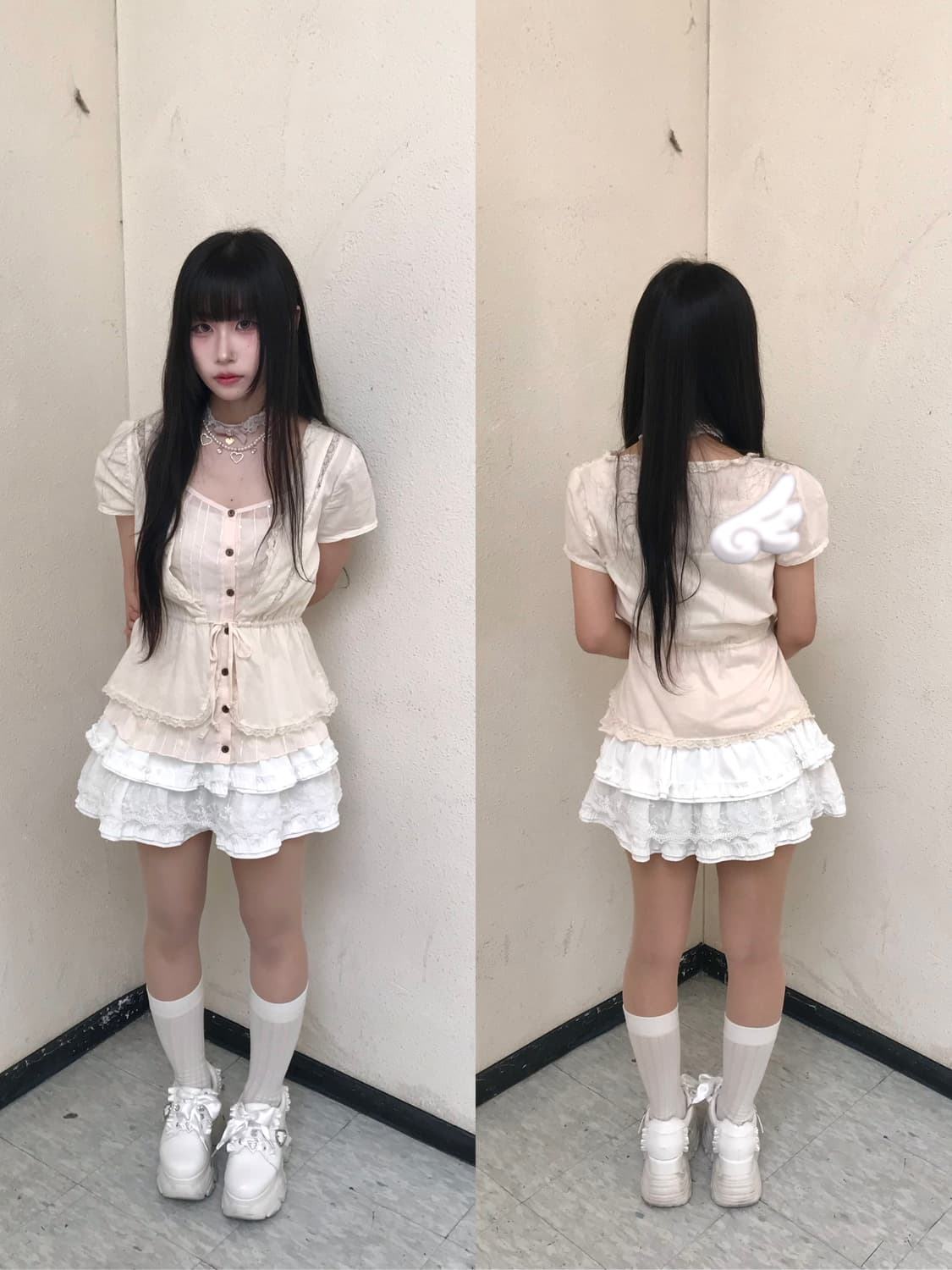 재패니즈 바닐라 피치 레이스 코디세트 상품이미지1