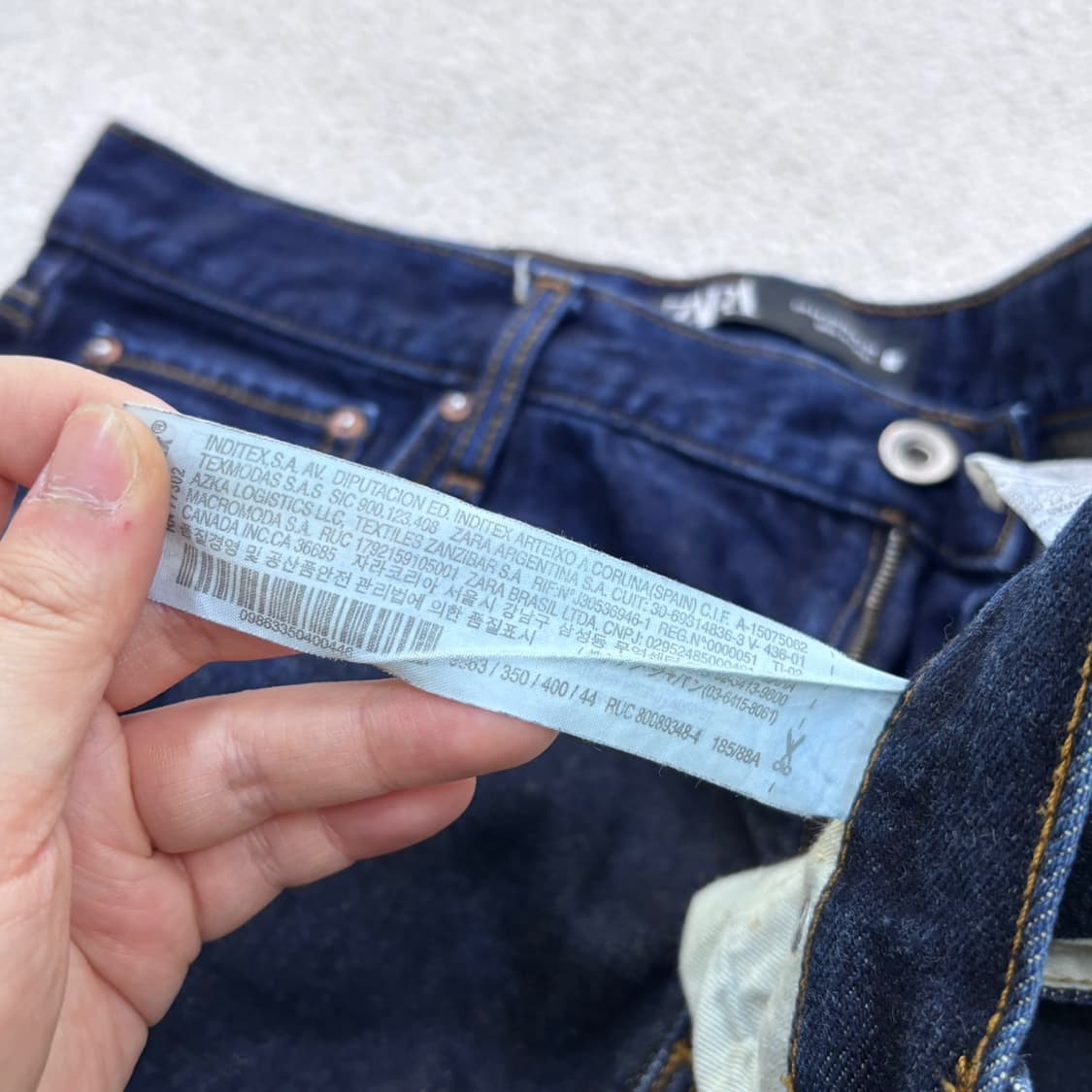 EU44 자라 다크 블루 데님 팬츠 0423E 상품이미지3