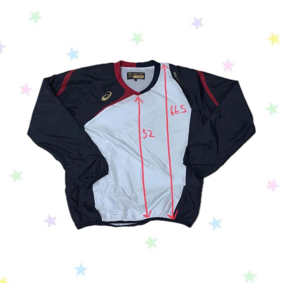 아식스 바스락 기모 브이넥 롱 슬리브 L 상품이미지2