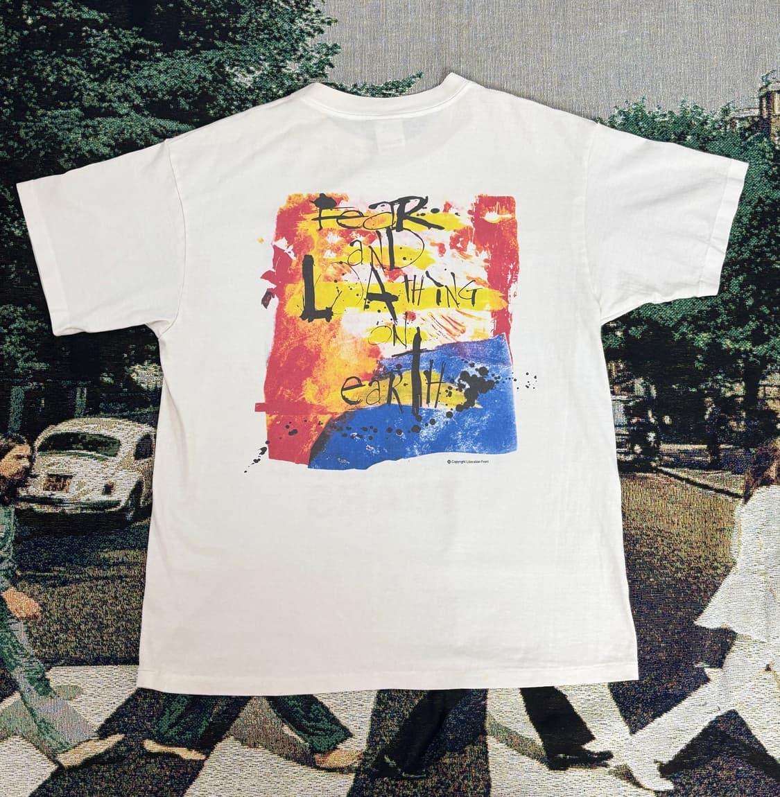 세인트 미카엘 x 데님 티어스 클라운 티셔츠 화이트 - 23SS 상품이미지6