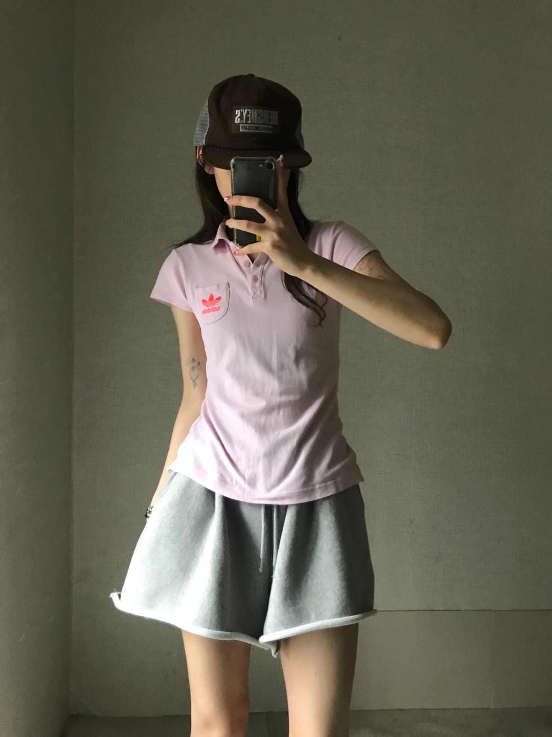 아디다스 베이비핑크 포켓 반팔티셔츠 상품이미지4