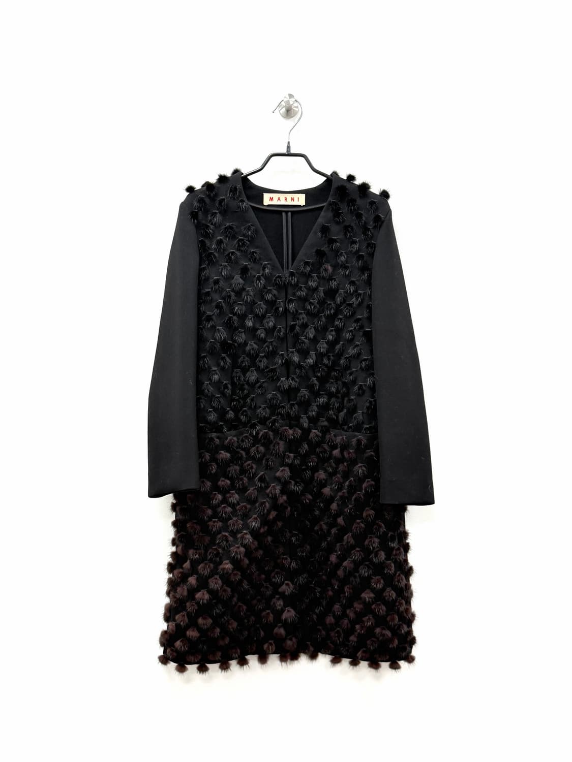 마르니 밍크 디테일 울 코트 상품이미지1