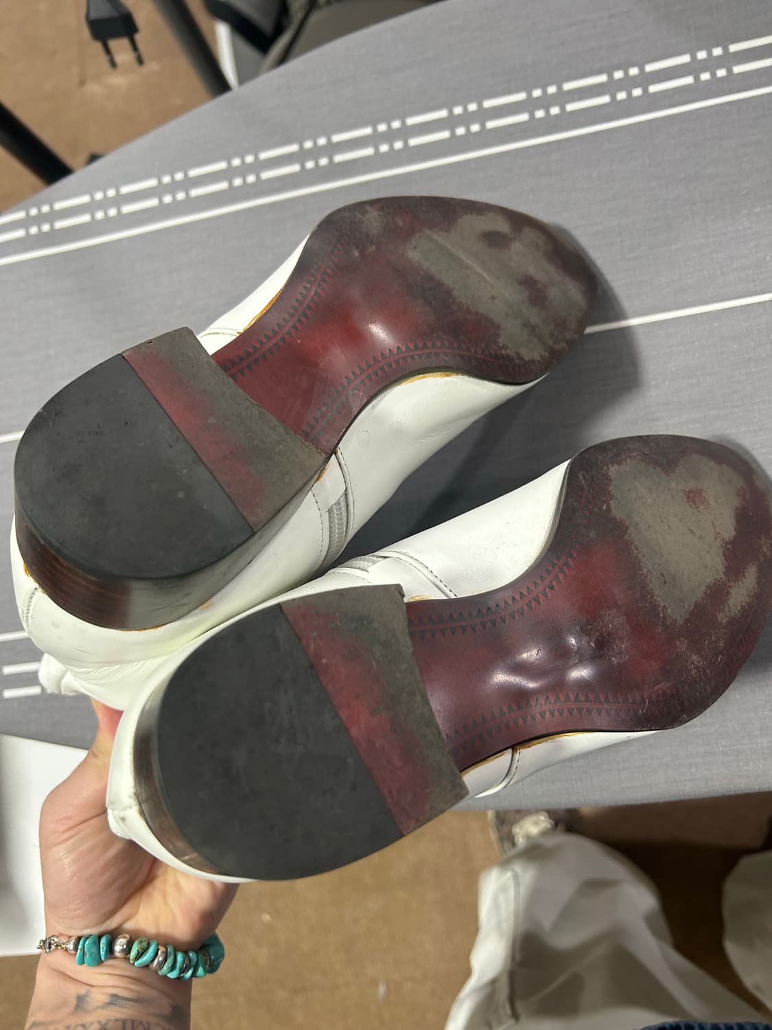 화이트 레더 앵클부츠 / From the Atelier / 250-255 상품이미지4